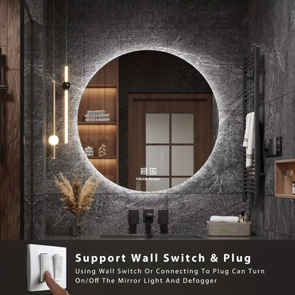 23.6-Inch Wall-Mounted LED Bathroom Vanity Mirror with Lighted Mirror detail image - detail view 7