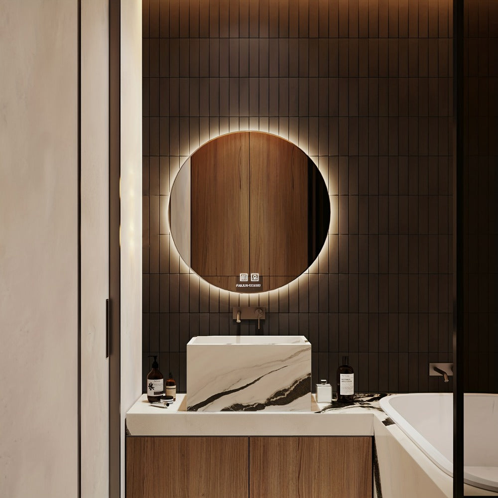 LED Bathroom Mirror with Lights 23.6 Inch Round Dimmable, Wall Mounted Vanity Mirror shown in the main product view