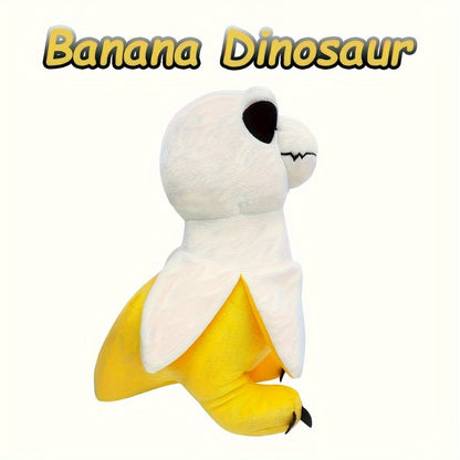 Banana Dinosaur Plush Toy 9.5 Inch Kawaii T-Rex Stuffed Animal — Cute Soft Squishy Dino Plushie for Kids Toddlers, Funny Unique Birthday Easter Christmas Gift for Boys Girls Dino Lovers