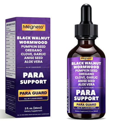 Black Walnut Liquid Drops with Clove, Garlic, Turmeric, Pumpkin Seed & Oregano - High Potency Herbal Supplement for Digestive Health & Gut Support - 2.03 oz