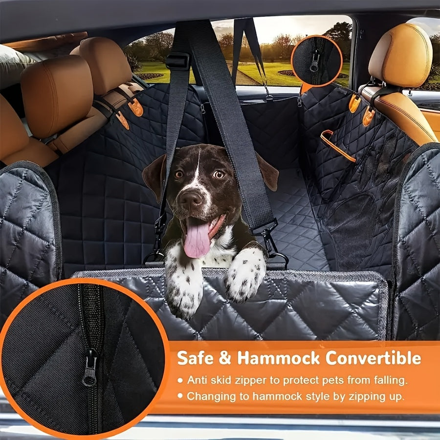 YVDKL Pet Dog Seat Cover, Hammock, Heavy-duty Scratch Resistant, Non Slip, Durable, And Soft Pet Rear Seat Cover, 600D Thick Durable Car Seat Cover, Suitable for Car, Truck, And SUV Pet Car Mats, Open Mesh Dog Car Seat Cushion