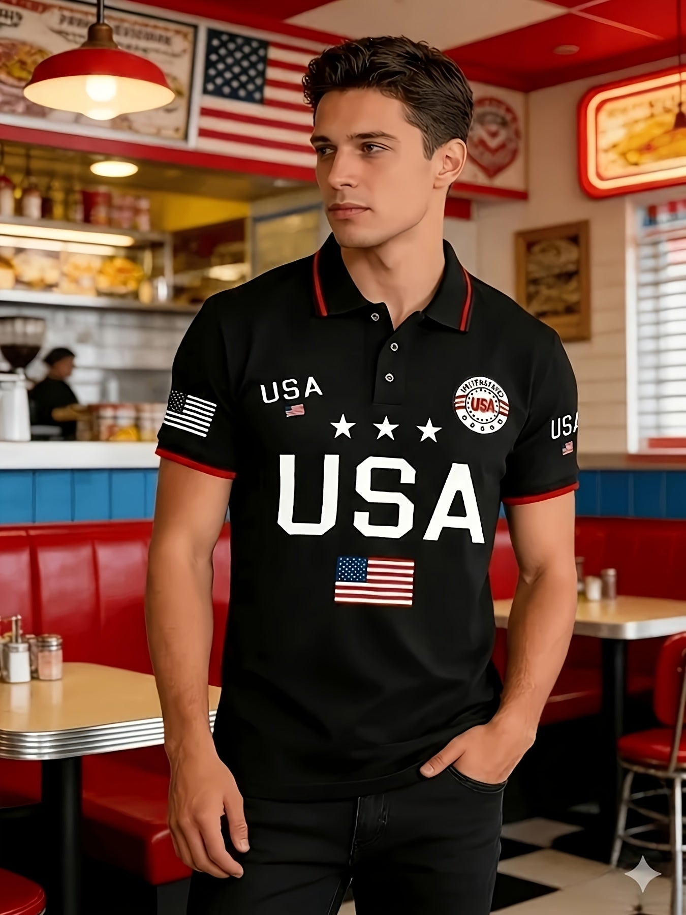 Men's Plus Size Polo Shirt – 250th Anniversary Print