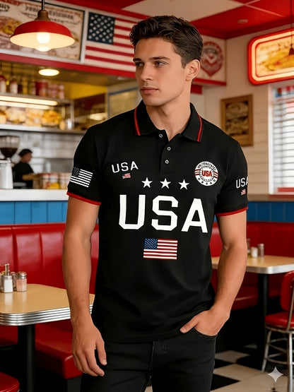 Men's Plus Size Polo Shirt – 250th Anniversary Print