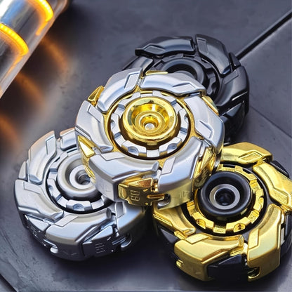 Metal Fidget Spinner Toy for Adults & Teens – Customizable Stress Relief Spinner with Hex Key, Screws & Metal Tube, Cool Decompression Anxiety Relief Tool, Black Gold Silver Dazzling Colors