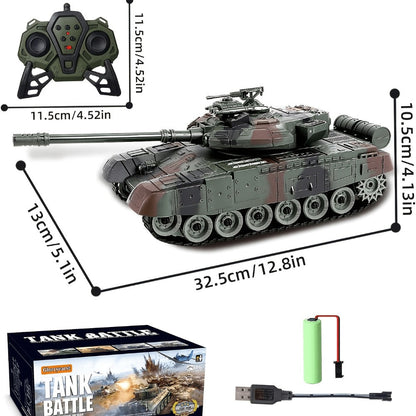 RC Armored Tank 1:16 Scale All-Terrain Tracked Off-Road – Remote Control Military Tank Collectible Display Model for Boys Kids & Collectors, Best Birthday Christmas New Year Gift Ages 6+