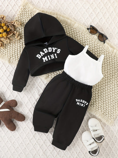 Baby Girl Casual Outfit Set - Sleeveless Winter
