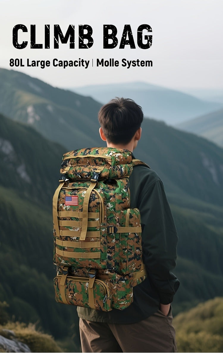 Tactical Backpack for Men & Women – Lightweight Packable Hiking Backpack 21L, Multi-Compartment Camping Rucksack with Adjustable Straps, Waterproof Outdoor Daypack for Camping, Trekking & Travel