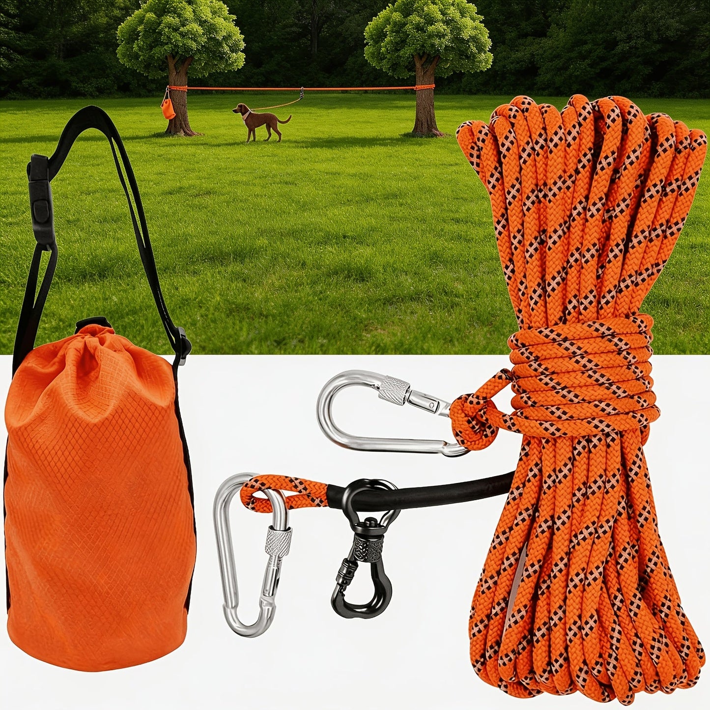 Dog Tie-Out Cable &amp; Overhead Trolley System
