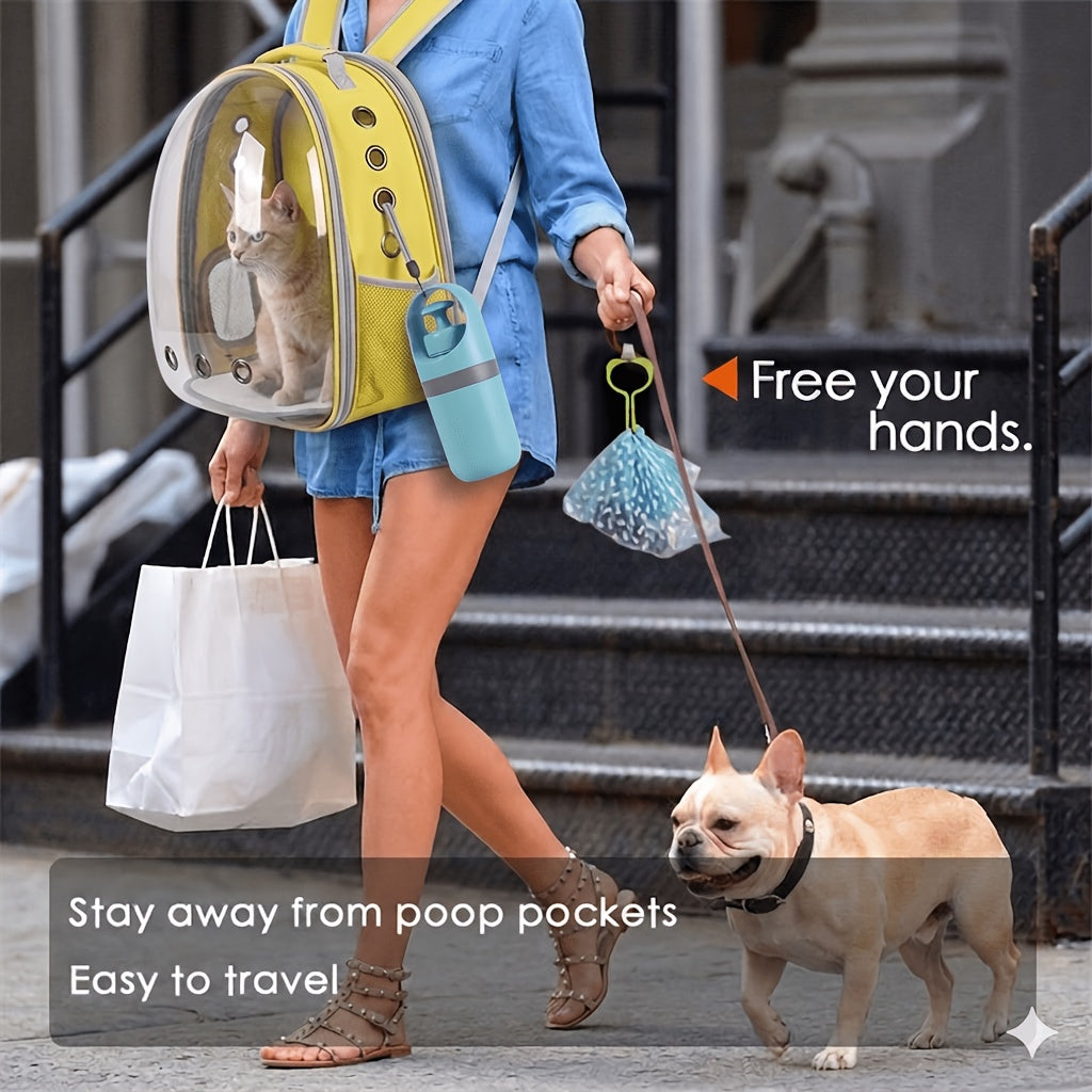 Dog Poop Picker 3-Pack EVA Portable Scoop & Dispenser with Drawstring Bag - Lightweight Sanitary Outdoor Pet Waste Removal Tool No Battery Needed