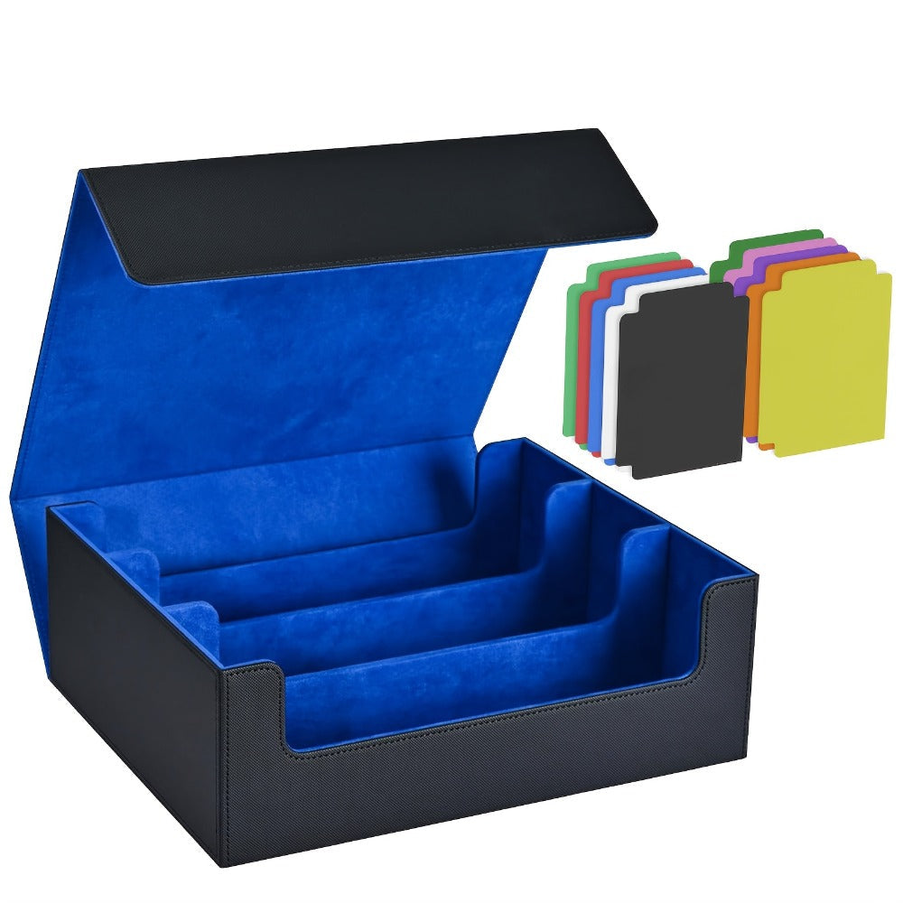 Trading Card Storage Box 1800+ Cards with 10 Dividers – Large Deck Case for Pokemon TCG, MTG Commander, Sports Cards – Multiple Colors, Fits Sleeved Cards