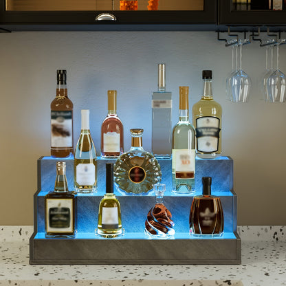 Bar Shelf shown in the 3 Step Grey option