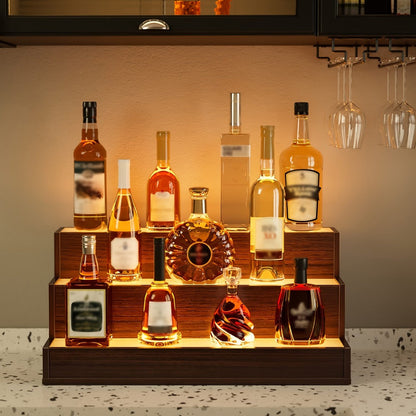 24-Inch Bar Shelf with LED Lighting for Organized Everyday Storage in Living Room detail image - detail view 4