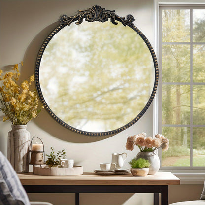 24-Inch Round Wall Mirror, Bathroom Vanity Mirror for Dressing and Daily Routines detail image - detail view 23