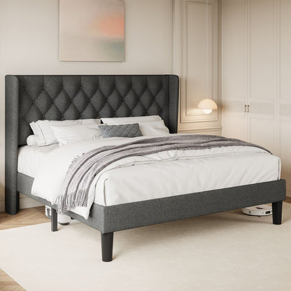24-Inch Solid Wood Bed Frame with Multiple Color Options for Bedroom detail image - detail view 22
