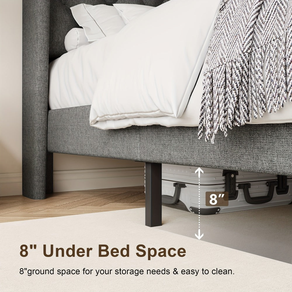 24-Inch Solid Wood Bed Frame with Multiple Color Options for Bedroom detail image - detail view 25