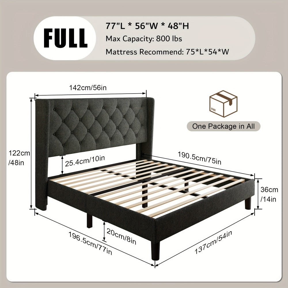 24-Inch Solid Wood Bed Frame with Multiple Color Options for Bedroom detail image - detail view 3