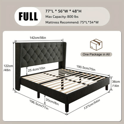 24-Inch Solid Wood Bed Frame with Multiple Color Options for Bedroom detail image - detail view 3