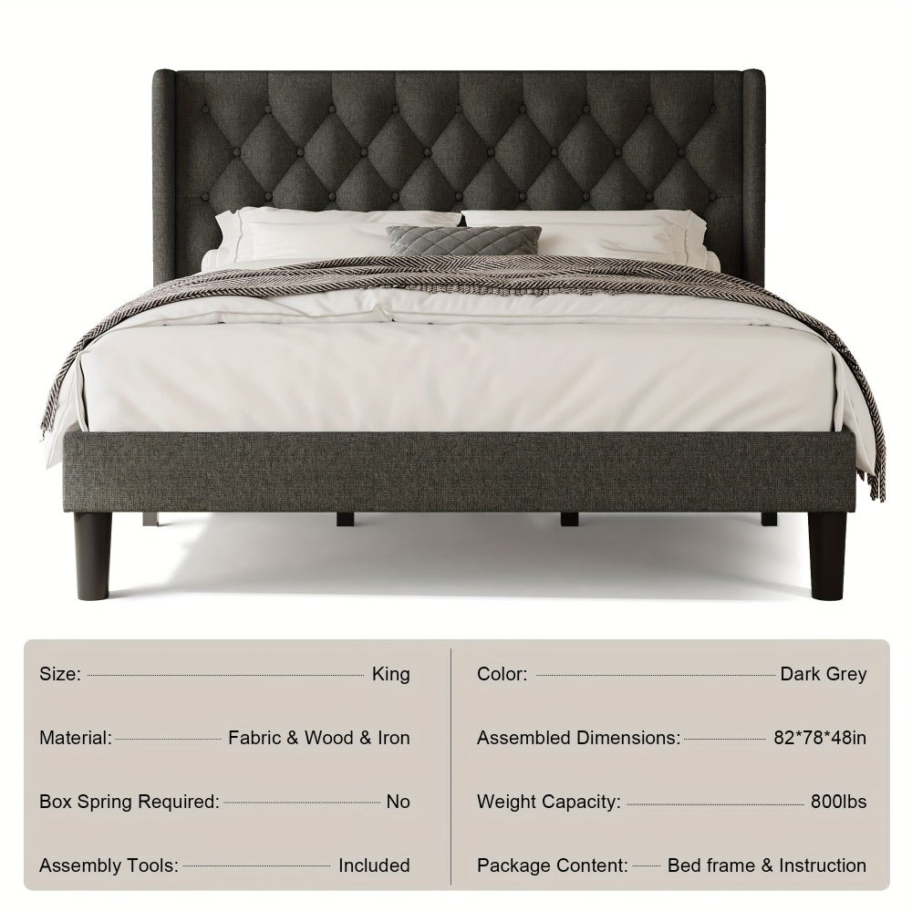24-Inch Solid Wood Bed Frame with Multiple Color Options for Bedroom detail image - detail view 30