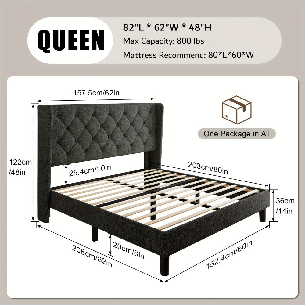 24-Inch Solid Wood Bed Frame with Multiple Color Options for Bedroom detail image - detail view 4