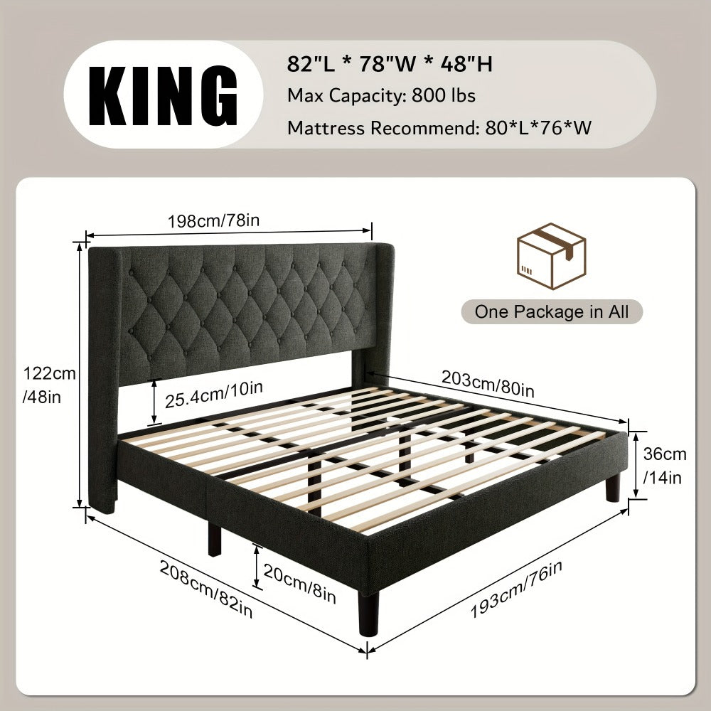 24-Inch Solid Wood Bed Frame with Multiple Color Options for Bedroom detail image - detail view 5