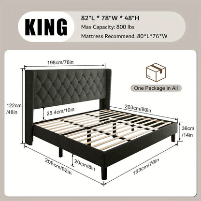 24-Inch Solid Wood Bed Frame with Multiple Color Options for Bedroom detail image - detail view 5