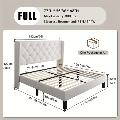 Bed Frame shown in the White, Full option