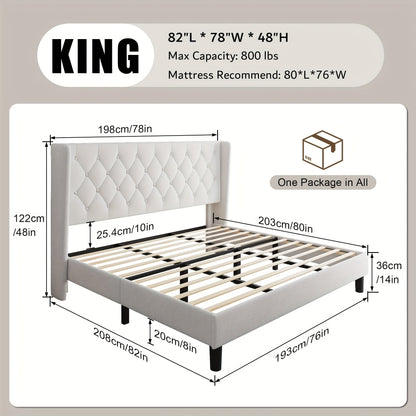 Bed Frame shown in the White, King option