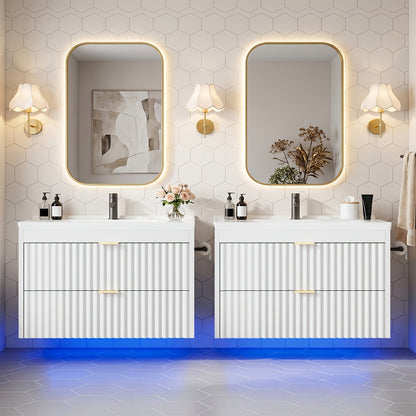 Bathroom Vanity shown in the White-2pcs option