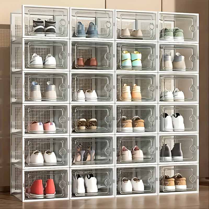 Shoe Organizer shown in the 24 PCS White option