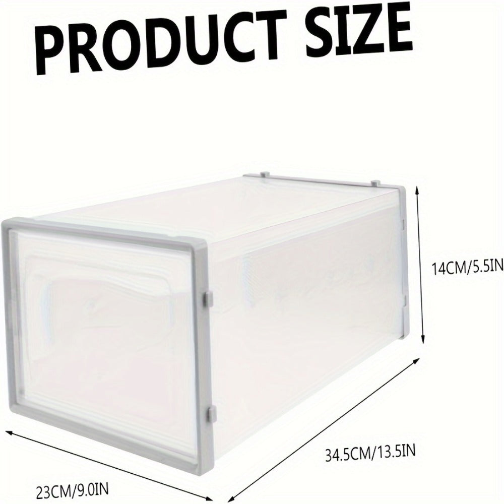 24-Pack Plastic Shoe Organizer with Secure Lid and Stackable Design for Entryway detail image
