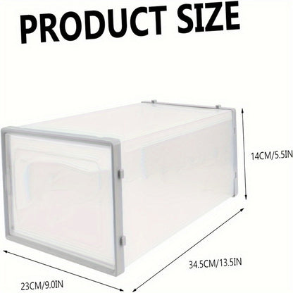 24-Pack Plastic Shoe Organizer with Secure Lid and Stackable Design for Entryway detail image