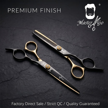 Hair Cutting Scissors Kit 13 Piece - Professional Barber Shears Set with Thinning Shears, Blending Scissors & Accessories, Complete Salon Home Haircut Kit for Men & Women All Hair Types
