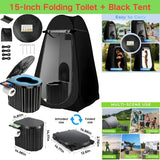 Elevated Toilet + Black Tent