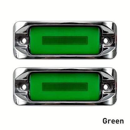 LED Car Side Marker Lights – Strobe Warning Flashing Signal Light for Truck Car Night Driving Safety, High/Low Brightness, 2pcs (Red/Yellow/Blue/Green/White)