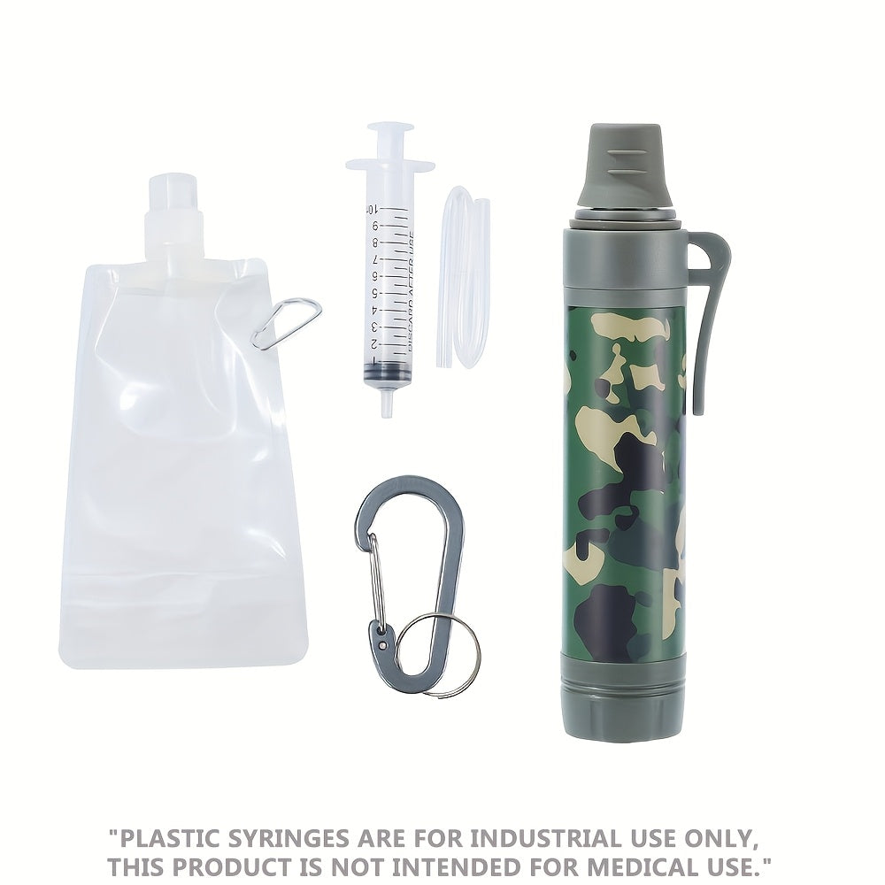 Portable Water Filter Straw for Camping, Hiking & Backpacking – 0.2 Micron Filtration, Filters Up to 10000 Gallons, BPA-Free Survival Water Purifier