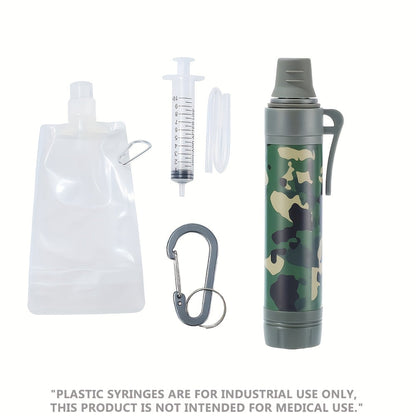 Portable Water Filter Straw for Camping, Hiking & Backpacking – 0.2 Micron Filtration, Filters Up to 10000 Gallons, BPA-Free Survival Water Purifier