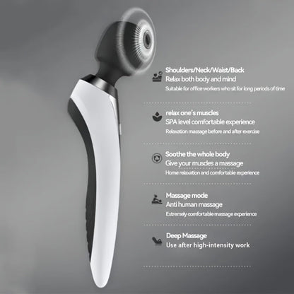Wireless Stick Massager for Full Body – Portable Rechargeable Personal Massager for Neck, Back, Shoulder, Waist & Legs, Easy to Carry Muscle Tension Relief Tool for Home Office Travel