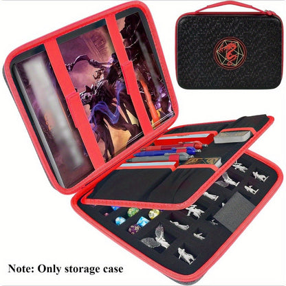 DND Dice Tray & Storage Box for D&D MTG RPG Tabletop Games – Polyhedral Dice Holder Organizer Case for D20 D12 D10 D8 D6 D4, Gamer Gift, Case Only (Green, Grey, Red, Black)