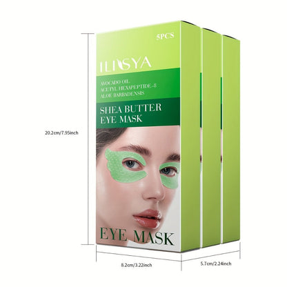 Collagen Eye Mask with Shea Butter & Avocado Oil - Hydrating Under Eye Patches for Dark Circles, Puffiness & Fine Lines, Deep Firming Eye Care 3 Boxes
