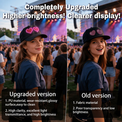 LED Party Hat App Controlled Programmable Light Up Hat – Custom Text Music Images for Rave Club Dance Halloween 4th of July Festival, Cool Gift for Boys Girls Men Women