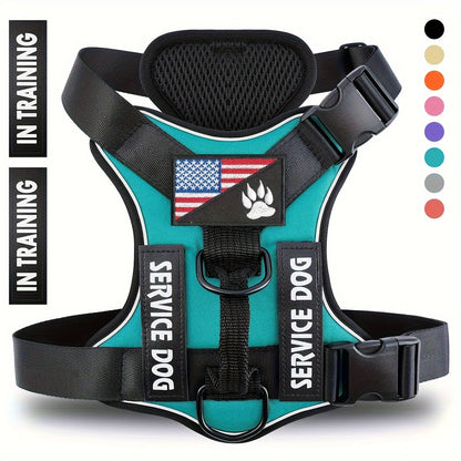 Reflective Dog Harness Vest with Handle Adjustable No-Pull Pet Vest for Walking Running & Training - Easy Control for Small Medium Large Dogs XS S M L XL Multiple Colors