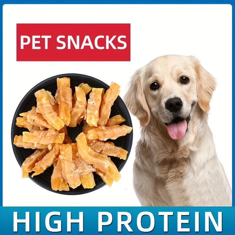 Sweet Potato Dog Treats – Chicken & Duck Wrapped Dried Sweet Potato, Natural High Protein Easy to Digest, Training Reward Snacks for Small Medium Large Dogs, 150g & 200g