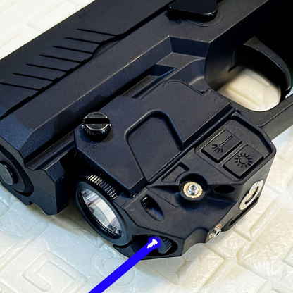 Tactical Green Laser Sight with LED Flashlight Combo - USB Rechargeable, Picatinny Rail Mount, Ambidextrous for Pistols, Rifles & Airguns