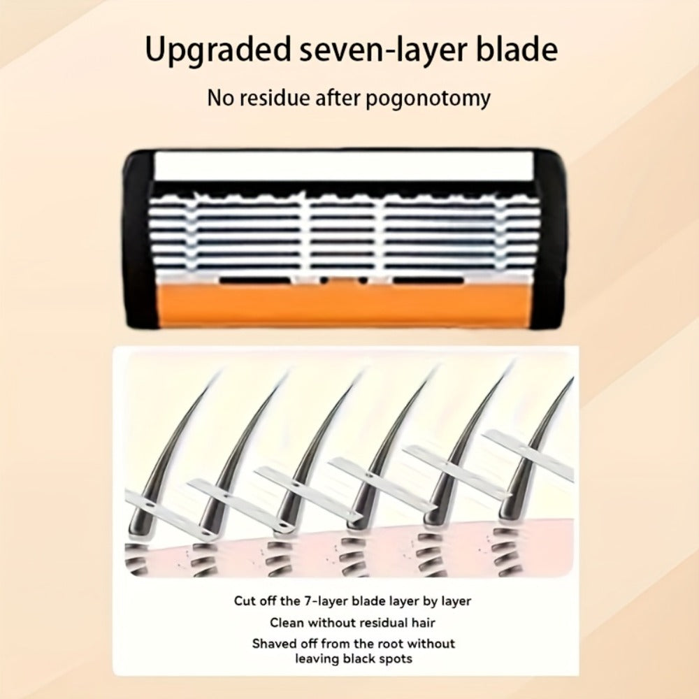 Men's Safety Razor Set 72 Blades 2 Non-Slip Handles Progressive Classic Style Painless Shaving Kit – Close Shave Replacement Blade Razor for Daily Face Neck Grooming, Birthday Father's Day Gift for Him