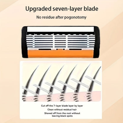 Men's Safety Razor Set 72 Blades 2 Non-Slip Handles Progressive Classic Style Painless Shaving Kit – Close Shave Replacement Blade Razor for Daily Face Neck Grooming, Birthday Father's Day Gift for Him