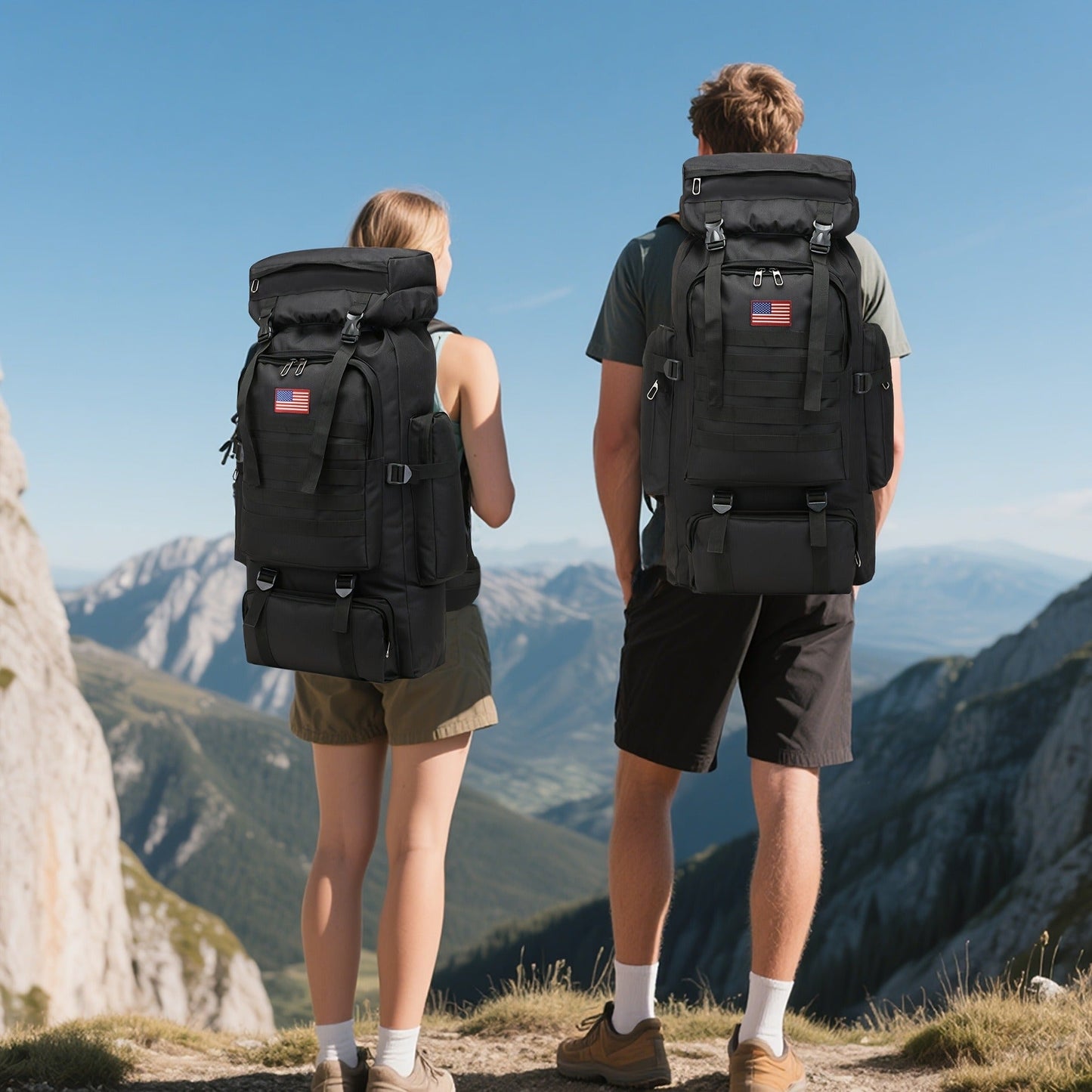 Tactical Backpack for Men & Women – Lightweight Packable Hiking Backpack 21L, Multi-Compartment Camping Rucksack with Adjustable Straps, Waterproof Outdoor Daypack for Camping, Trekking & Travel