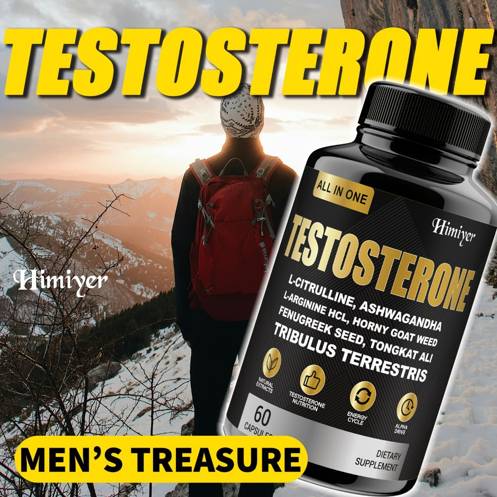 Tongkat Ali Supplement for Men with Horny Goat Weed, Ashwagandha, L-Arginine & L-Citrulline — 5-in-1 Testosterone, Energy, Stamina & Nitric Oxide Formula | 5 Bottles 300 Capsules Value Pack