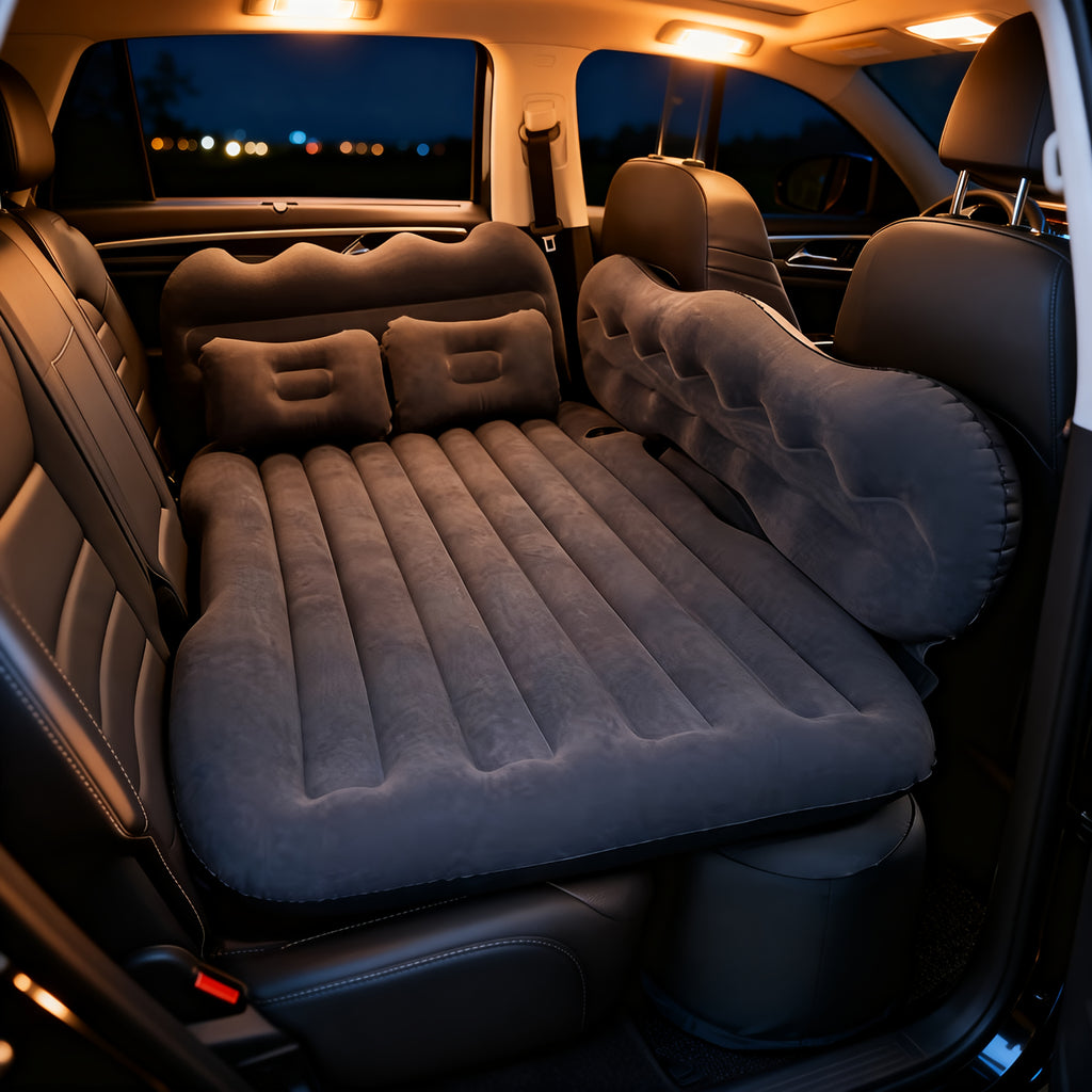Inflatable Bed, Convenient Car Inflatable Bed - Including Storage Bag And Tool Kit, High Aesthetic And Comfortable Inflatable Car Bed, Outdoor Inflatable Bed, Car Additions, Soft And Skin Friendly Plush Folding Design