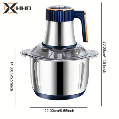 Electric Meat Grinder 5L 5-Speed – Large Capacity Stainless Steel Food Processor, Blender & Filling Machine for Meat, Garlic, Chili & More