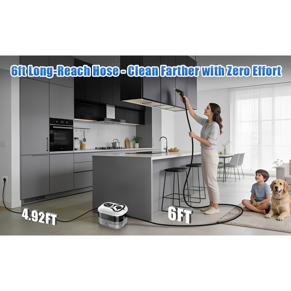 High-Pressure Steam Cleaner, Portable High-Temperature Bathroom Steam Cleaner With 3 Brush Heads, Household Steam Cleaner For Kitchen Furniture Home Car Cleaning, The Perfect Gift For Mom - Mother'S Day Gift